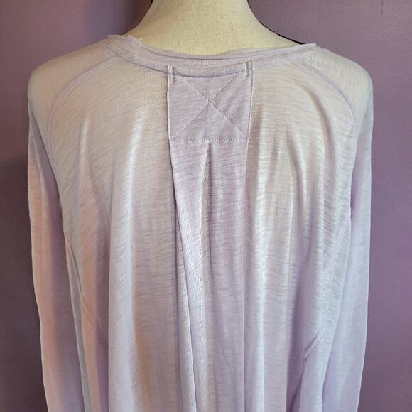 Free People We The Free Aria Trapeze Hem Oversized Semi-Sheer Long Sleeve Tee - Picture 8 of 16